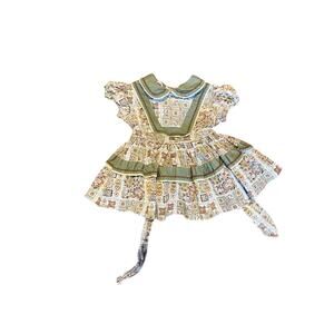 [Vintage] RARE 1960s Olive Green Cater Frock Dress